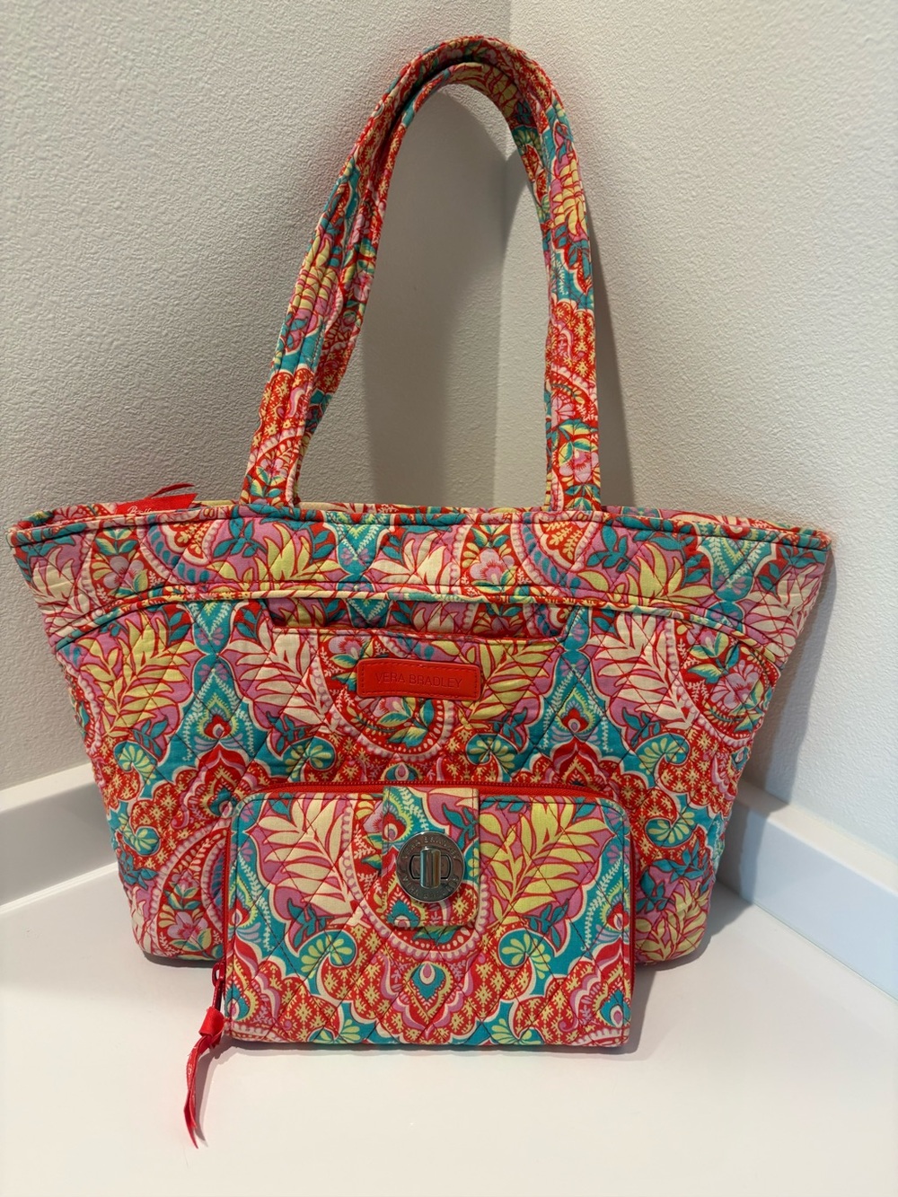 Vera Bradley Paisley Bag & Wallet set